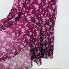 White House Black Market Ruffle Floral Maxi Dress 2 Purple Sleeveless Chiffon