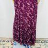 White House Black Market Ruffle Floral Maxi Dress 2 Purple Sleeveless Chiffon