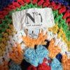 No 1 Los Angeles Crochet Maxi Dress Multicolor Size L Diamond Knit Quadricor