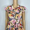 BuddyLove Mini Dress S Multi Ruffle Smocked Waist Floral Tiered Swing Prairie