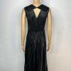 Spanx Silky Satin Like Slip Dress M Flare Midi Classic Black Sleeveless Carefree