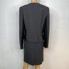 Calvin Klein Polyester Blend Skirt 10 Suit 12 Gray Career Zip Up 2PC Stretch