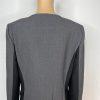 Calvin Klein Polyester Blend Skirt 10 Suit 12 Gray Career Zip Up 2PC Stretch