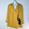 John Meyer Polyester Pant Suit 20W Soft Yellow Black Peak Collar 2PC Pockets New