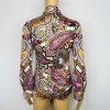 Hawes & Curtis Pink Floral Paisley Pussybow Blouse Size 6 Fitted Satin Feminine