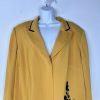 John Meyer Polyester Pant Suit 20W Soft Yellow Black Peak Collar 2PC Pockets New