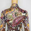 Hawes & Curtis Pink Floral Paisley Pussybow Blouse Size 6 Fitted Satin Feminine