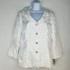 John Meyer Polyester Skirt Suit 10 White Floral Shiny Bell Sleeves Cocktail New