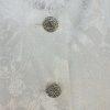 John Meyer Polyester Skirt Suit 10 White Floral Shiny Bell Sleeves Cocktail New