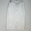 John Meyer Polyester Skirt Suit 10 White Floral Shiny Bell Sleeves Cocktail New