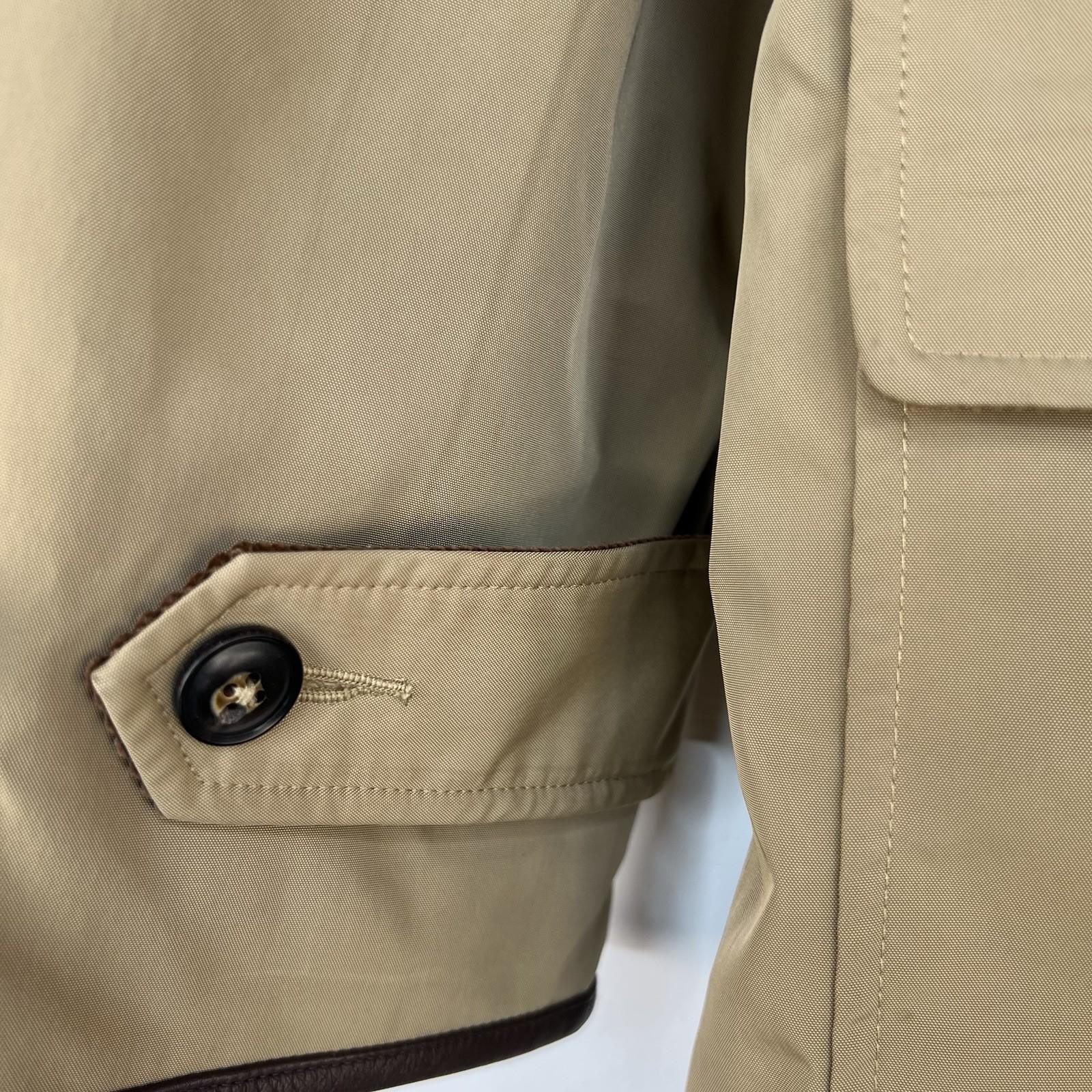 VTG Polo Ralph Lauren Jacket Trench Coat M Tan Chore Hunting Sportsman Barn