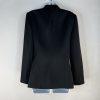 Le Suit Polyester Pant Suit 14 Black Striped Wrap Belted Business Career 2PC