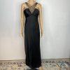 Ignite Evenings Dress 8 Black Gothic Fairy Prom Strappy Grunge Open Back Y2K