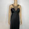 Ignite Evenings Dress 8 Black Gothic Fairy Prom Strappy Grunge Open Back Y2K