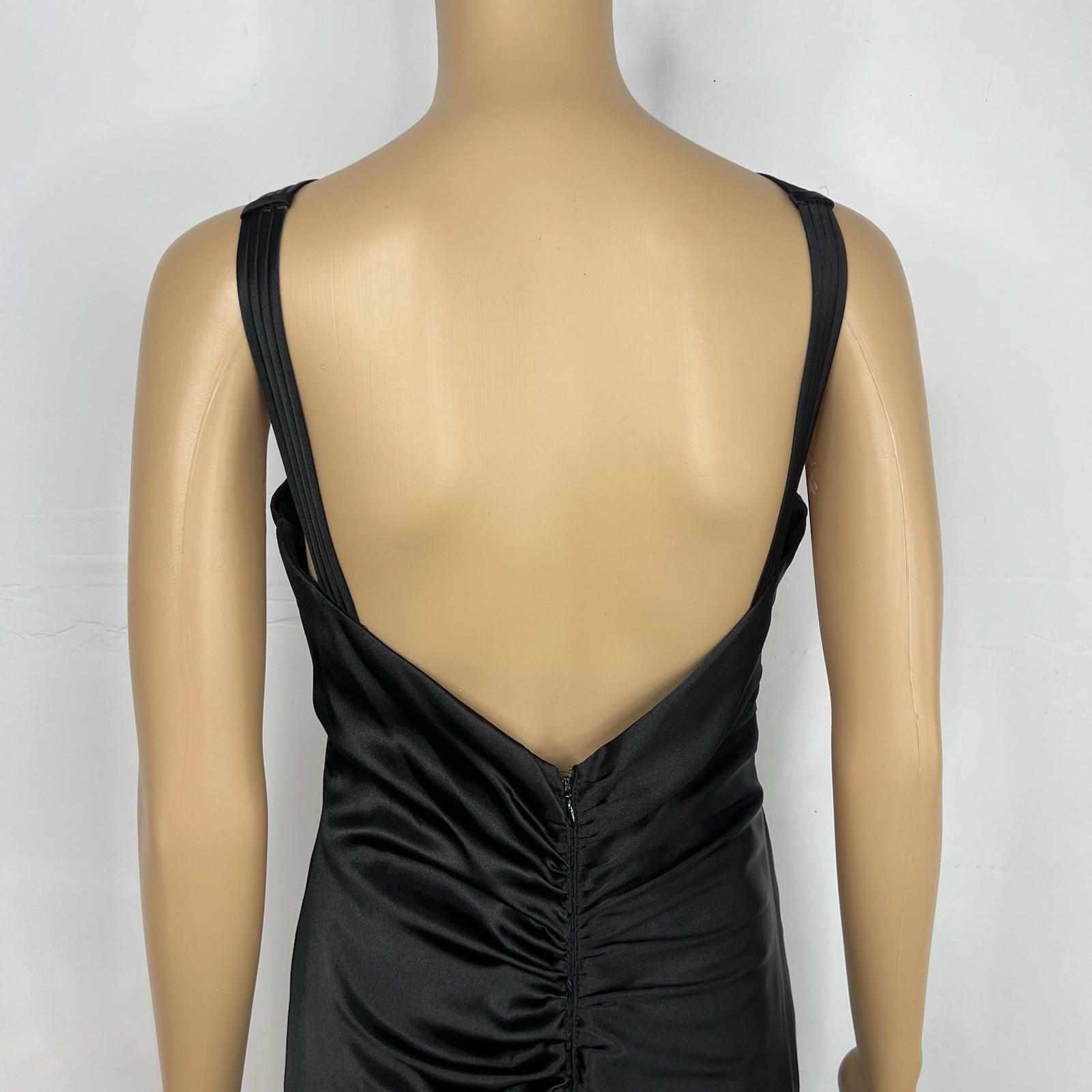 Ignite Evenings Dress 8 Black Gothic Fairy Prom Strappy Grunge Open Back Y2K