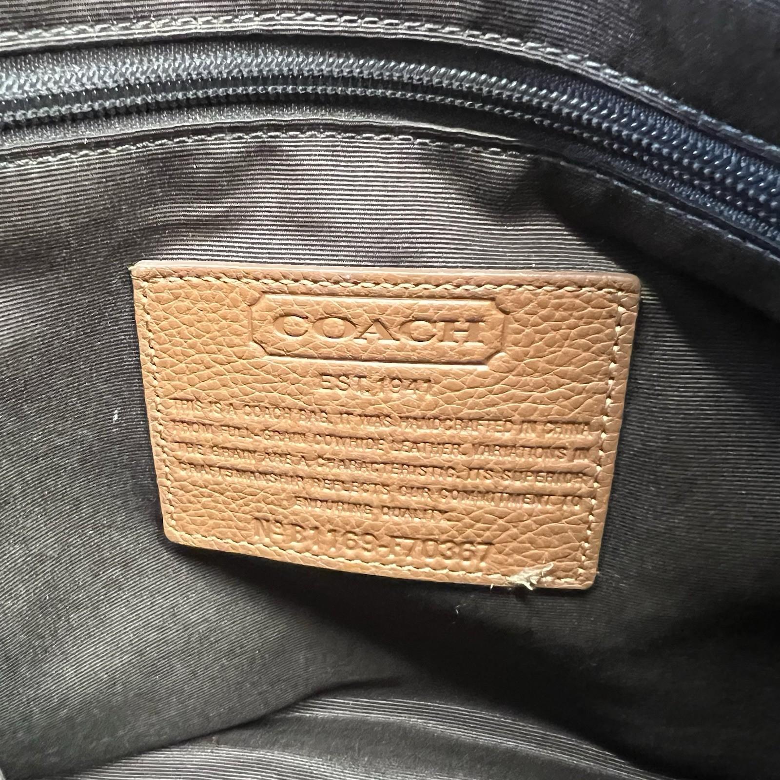 Coach Trans Atlantic Tan Leather Messenger Bag Shoulder Computer Briefcase Bag
