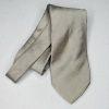 Brioni Men Silk Neck Tie Silver Metallic 58.5 inch Luxury Stylish Made In Italy