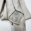 Brioni Men Silk Neck Tie Silver Metallic 58.5 inch Luxury Stylish Made In Italy