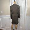 Tahari ASL Polyester Skirt 12 Suit 10 Brown Double Breasted Lined Pleated 2PC