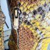 Sam Edelman Lindsey Leather Boots 8.5M Yellow Snakeskin Cowgirl Block Heel Zip