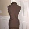 DAVID BENJAMEN Women 2PC Brown Leather Stretch Skirt Size 10 & Vest Size M