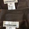 DAVID BENJAMEN Women 2PC Brown Leather Stretch Skirt Size 10 & Vest Size M