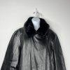 Jessica London Leather Jacket Size 22W 2 in 1 Removable Faux Collar Full Zip