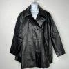 Jessica London Leather Jacket Size 22W 2 in 1 Removable Faux Collar Full Zip