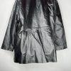 Jessica London Leather Jacket Size 22W 2 in 1 Removable Faux Collar Full Zip