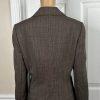 Tahari ASL Polyester Skirt 12 Suit 10 Brown Double Breasted Lined Pleated 2PC