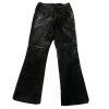Elements Of Vakko Women Soft Leather Pant Size 8 Black Straight Leg 28x31