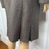 Tahari ASL Polyester Skirt 12 Suit 10 Brown Double Breasted Lined Pleated 2PC