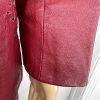 Styleworks Women Leather 2PC Skirt 10 Suit 8 Red Vintage Lined Single Breasted
