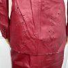 Styleworks Women Leather 2PC Skirt 10 Suit 8 Red Vintage Lined Single Breasted