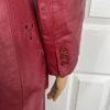 Styleworks Women Leather 2PC Skirt 10 Suit 8 Red Vintage Lined Single Breasted