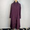 Woman Within Hooded Lined Rain Jacket 20W Lightweight Oversized Fleece Zip Up