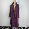 Woman Within Hooded Lined Rain Jacket 20W Lightweight Oversized Fleece Zip Up