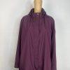 Woman Within Hooded Lined Rain Jacket 20W Lightweight Oversized Fleece Zip Up