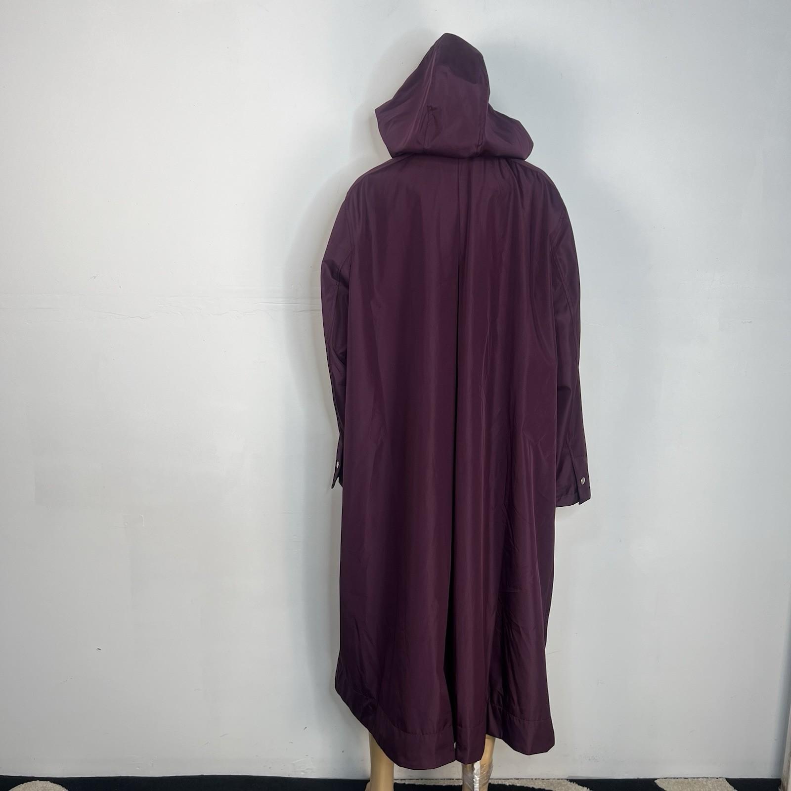 Woman Within Hooded Lined Rain Jacket 20W Lightweight Oversized Fleece Zip Up