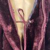 Dennis Basso Women Burgundy Faux Fur Hooded Coat Size S Warm Cozy Comfy