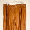 Eloquii 2PC Faux Leather Ankle Tie Pants 16 Twist Mock Neck Top 18 Ginger NWT