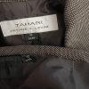 Tahari ASL Polyester Skirt 12 Suit 10 Brown Double Breasted Lined Pleated 2PC