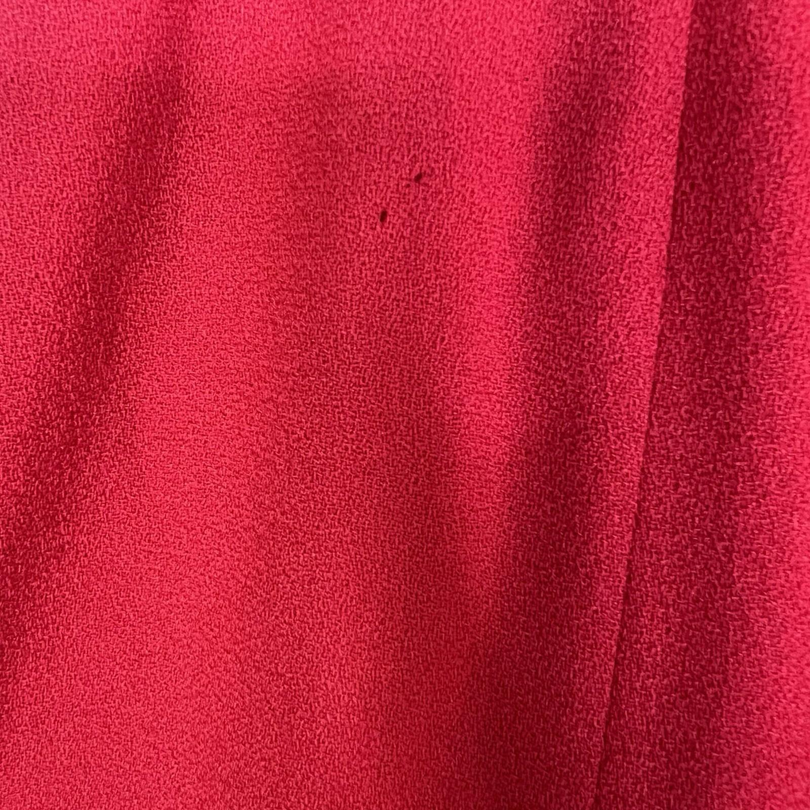 George Simonton Vintage Wool Faux hem Skirt Suit Size 14 Red Flared Timeless