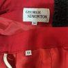 George Simonton Vintage Wool Faux hem Skirt Suit Size 14 Red Flared Timeless
