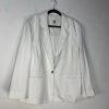 Anne Klein Women Polyester Metallic 2PC Pant Suit 22W White Stretch Timeless
