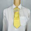 Elegant Handcrafted Necktie Necklace with a Detachable Brooch Effortlessly Chic