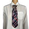 Elegant Handcrafted Necktie Necklace with a Detachable Brooch Effortlessly Chic