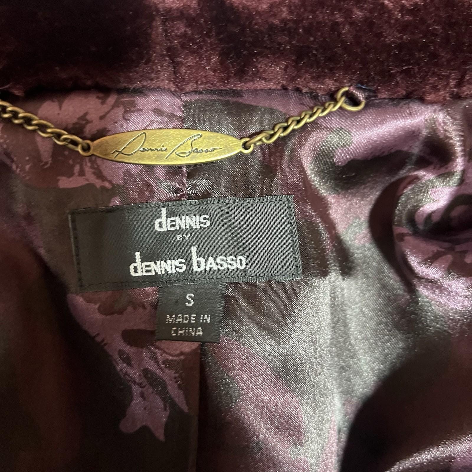Dennis Basso Women Burgundy Faux Fur Hooded Coat Size S Warm Cozy Comfy