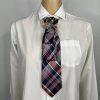 Elegant Handcrafted Necktie Necklace with a Detachable Brooch Effortlessly Chic