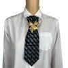 Elegant Handcrafted Necktie Necklace with a Detachable Brooch Effortlessly Chic